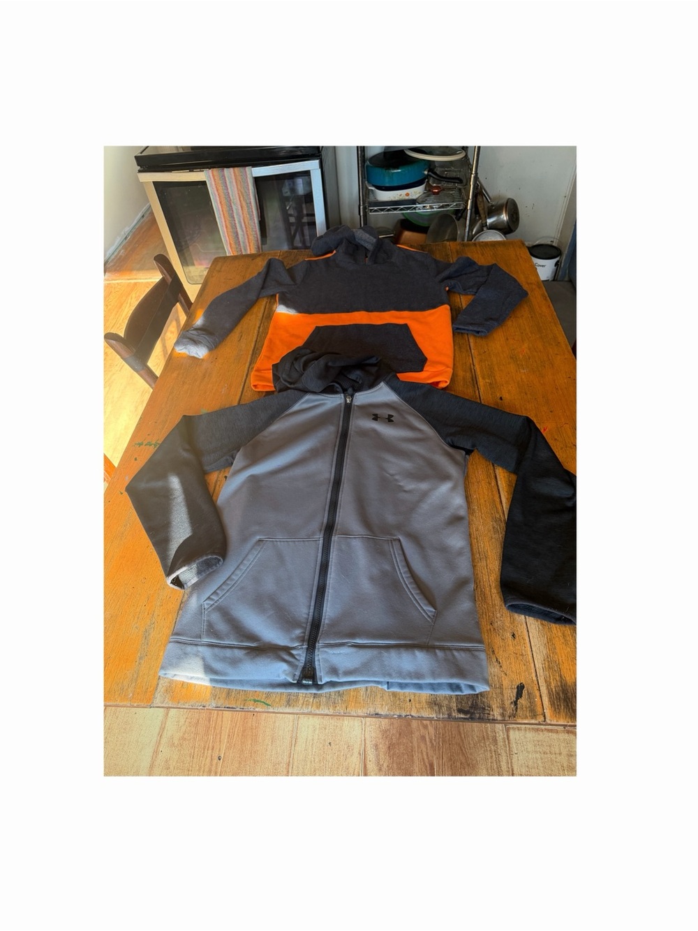 2 Boys Sweatshirts Hoodies XL Under Armor & Tek Gear